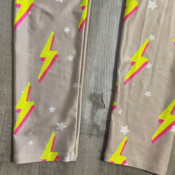 Goldsheep Nude Neon Bolts Leggings size Medium - Picture 13 of 15